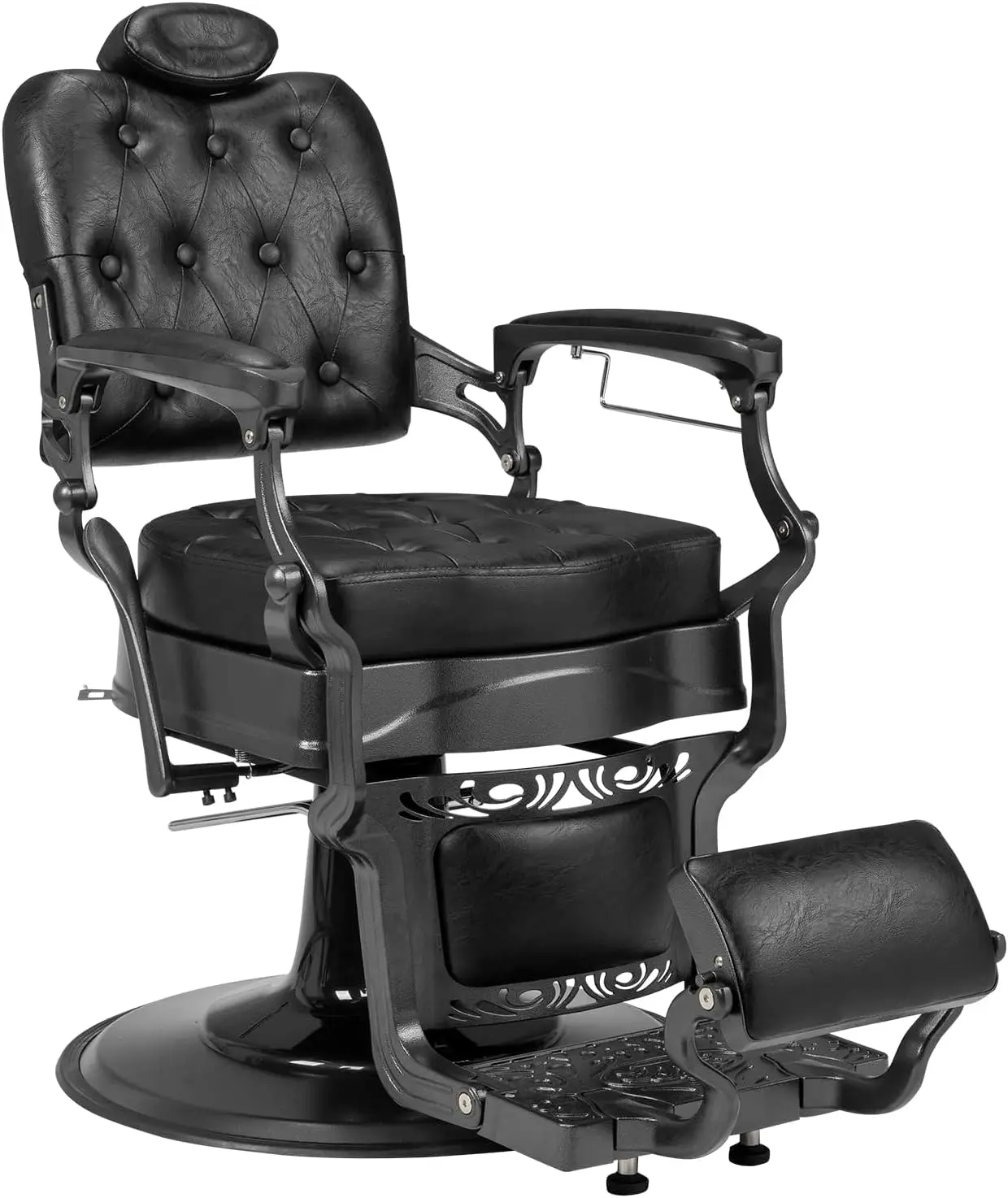 Vintage Hydraulic Barber Chair with Headrest, 360° Swivel, Supports 700lbs, Square Backrest, Salon Spa Shampoo Equipment
Vintage Hydraulic Barber Chair with Headrest, 360° Swivel, Supports 700lbs, Square Backrest, Salon Spa Shampoo Equipment