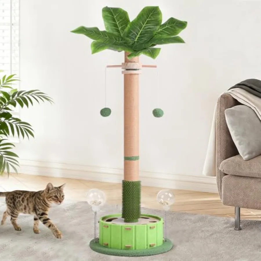 Когтеточка для кошек высотой 40 дюймов, для взрослых кошек и котят, с вращающимся подвесным шаром, интерактивная игрушка для кошек
Когтеточка для кошек высотой 40 дюймов, для взрослых кошек и котят, с вращающимся подвесным шаром, интерактивная игрушка для кошек