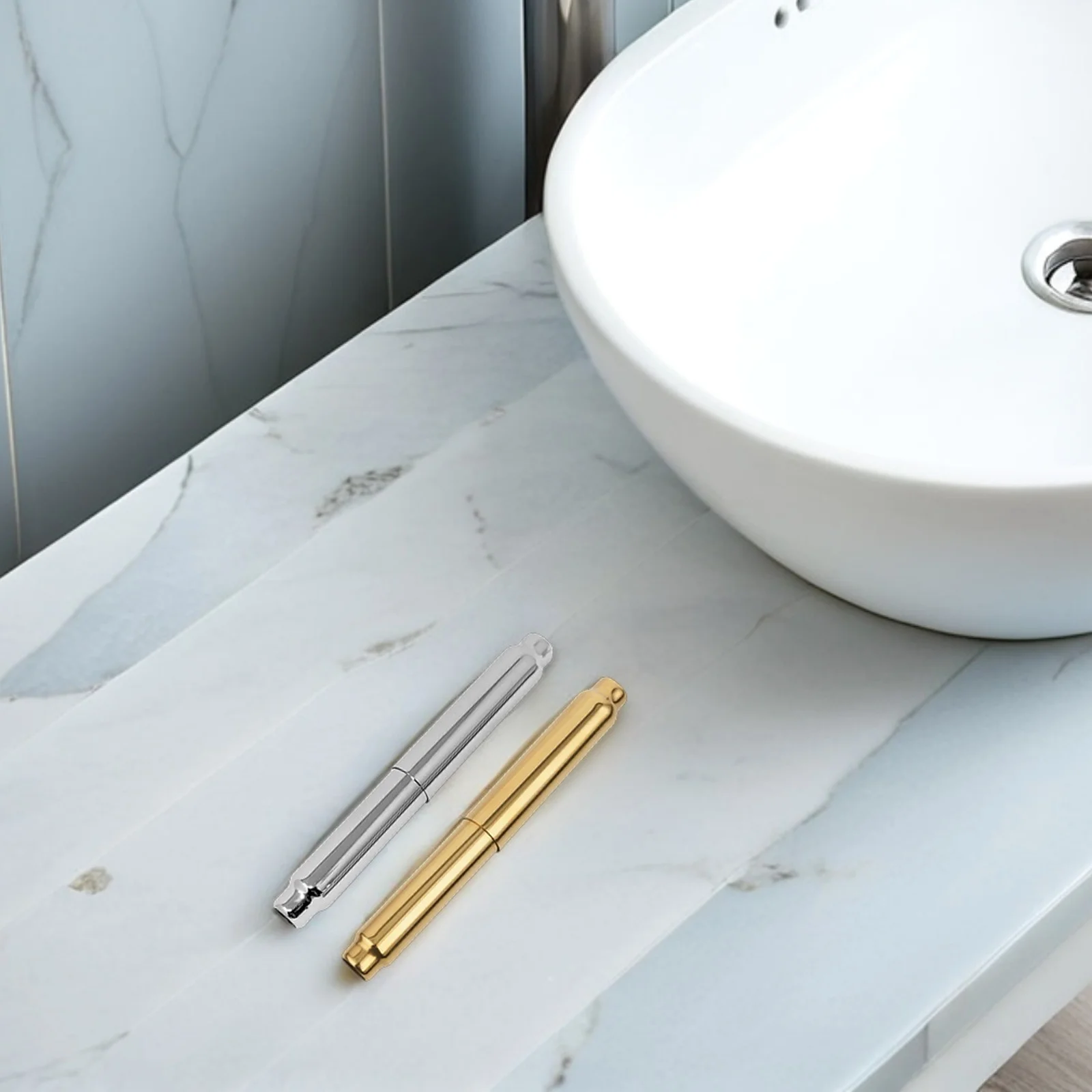 2Pcs Adjustable Toilet Paper Holder Rod - Spring Loaded Stainless Steel Tissue Spindle - Smooth Dispensing Roller for Home
2Pcs Adjustable Toilet Paper Holder Rod - Spring Loaded Stainless Steel Tissue Spindle - Smooth Dispensing Roller for Home