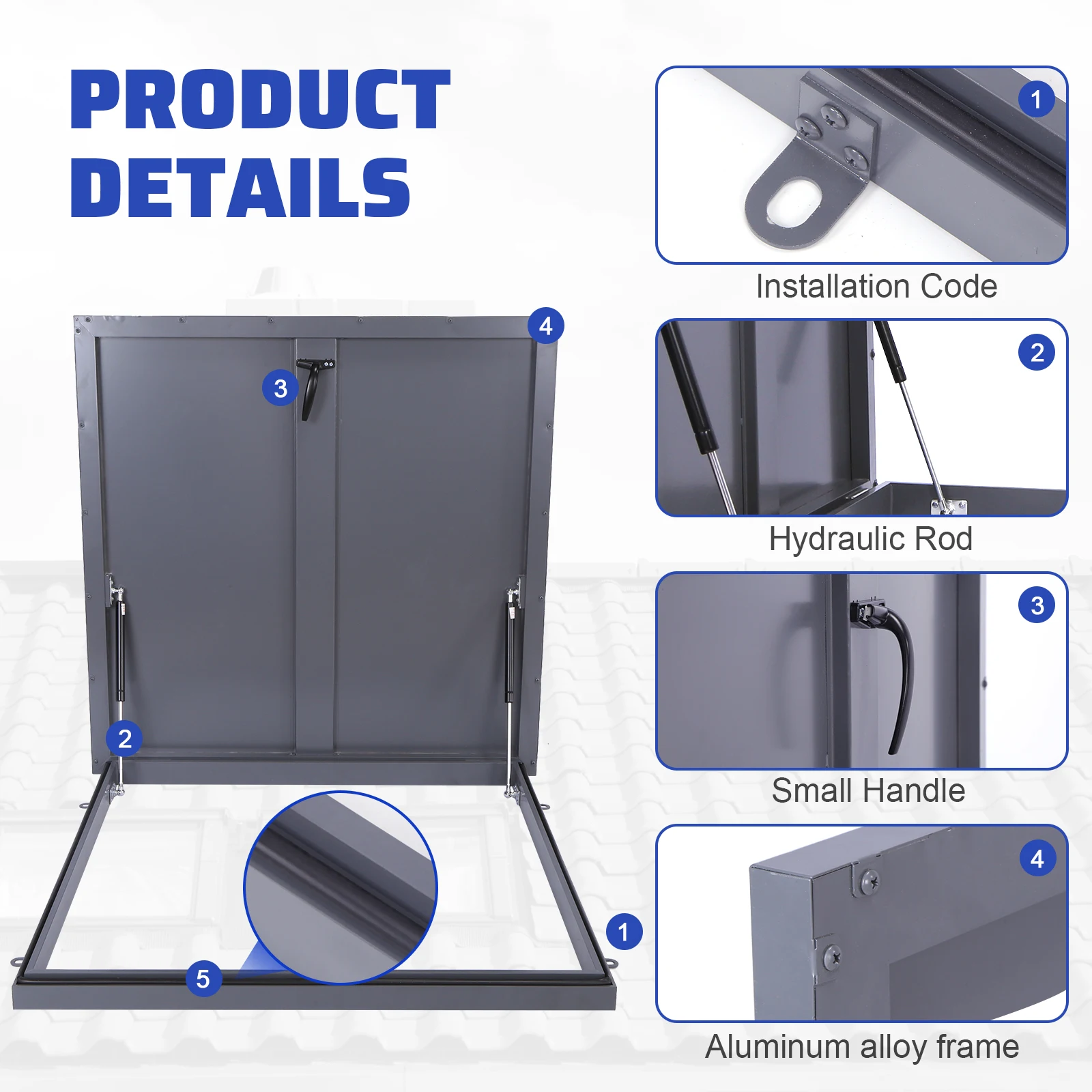 Люк для доступа на крышу из оцинкованной стали, защитная дверь для чердака, панорамный люк, вентиляционный люк, дверь для доступа на крышу, подходит для дома и промышленности
Люк для доступа на крышу из оцинкованной стали, защитная дверь для чердака, панорамный люк, вентиляционный люк, дверь для доступа на крышу, подходит для дома и промышленности