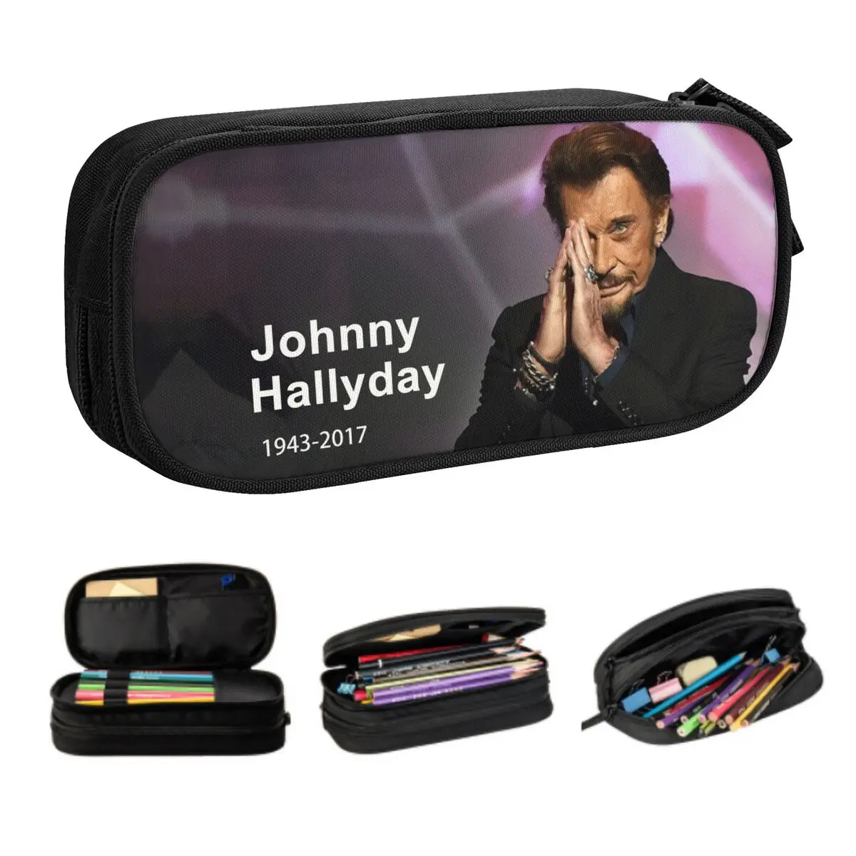 Пенал Kawaii Rock Johnny Hallyday на заказ для девочек и мальчиков, большая сумка для хранения французской певицы, музыкальная сумка-карандаш, школьные аксессуары
Пенал Kawaii Rock Johnny Hallyday на заказ для девочек и мальчиков, большая сумка для хранения французской певицы, музыкальная сумка-карандаш, школьные аксессуары