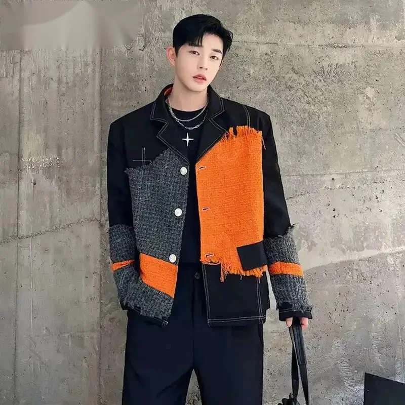 Trend Fashion Coat Personality Men Woolen Contrast Color Spliced Niche Design Autumn 2023 New Fur Edge Style Jacket 9CTA0D
Trend Fashion Coat Personality Men Woolen Contrast Color Spliced Niche Design Autumn 2023 New Fur Edge Style Jacket 9CTA0D