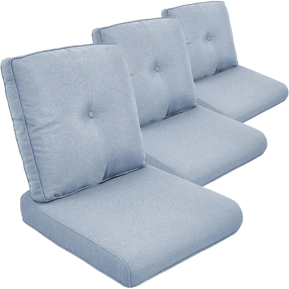 Outdoor Chair Cushions Set of 3 - Outside High Back Thick Water-Resistant Cushion 22x24 with Zipper Cover for Patio Glider Rocki
Outdoor Chair Cushions Set of 3 - Outside High Back Thick Water-Resistant Cushion 22x24 with Zipper Cover for Patio Glider Rocki