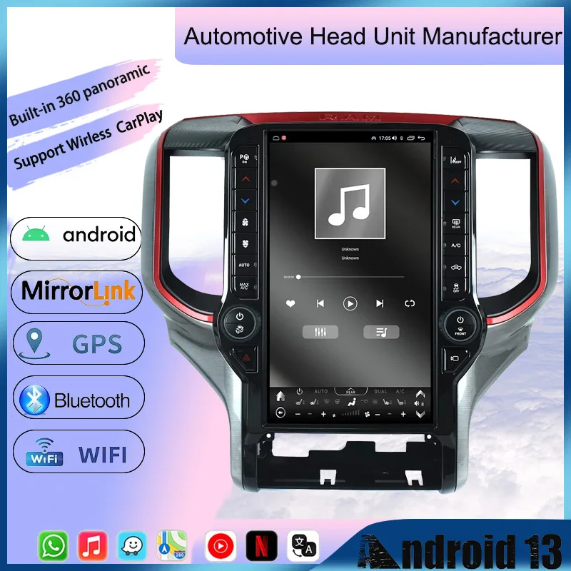 13.6 inch Android 13 Radio For Dodge Ram 2019-2021 Wireless Carplay Car GPS Navi Radio Multimedia Video Player Stereo Head Unit
13.6 inch Android 13 Radio For Dodge Ram 2019-2021 Wireless Carplay Car GPS Navi Radio Multimedia Video Player Stereo Head Unit