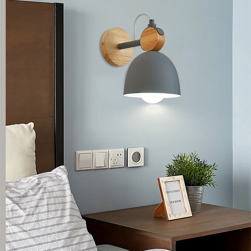 Modern E27 LED wall lamp Nordic wood and iron adjustable sconces light indoor bedside bedroom livingroom home Decorate switch EU
Modern E27 LED wall lamp Nordic wood and iron adjustable sconces light indoor bedside bedroom livingroom home Decorate switch EU