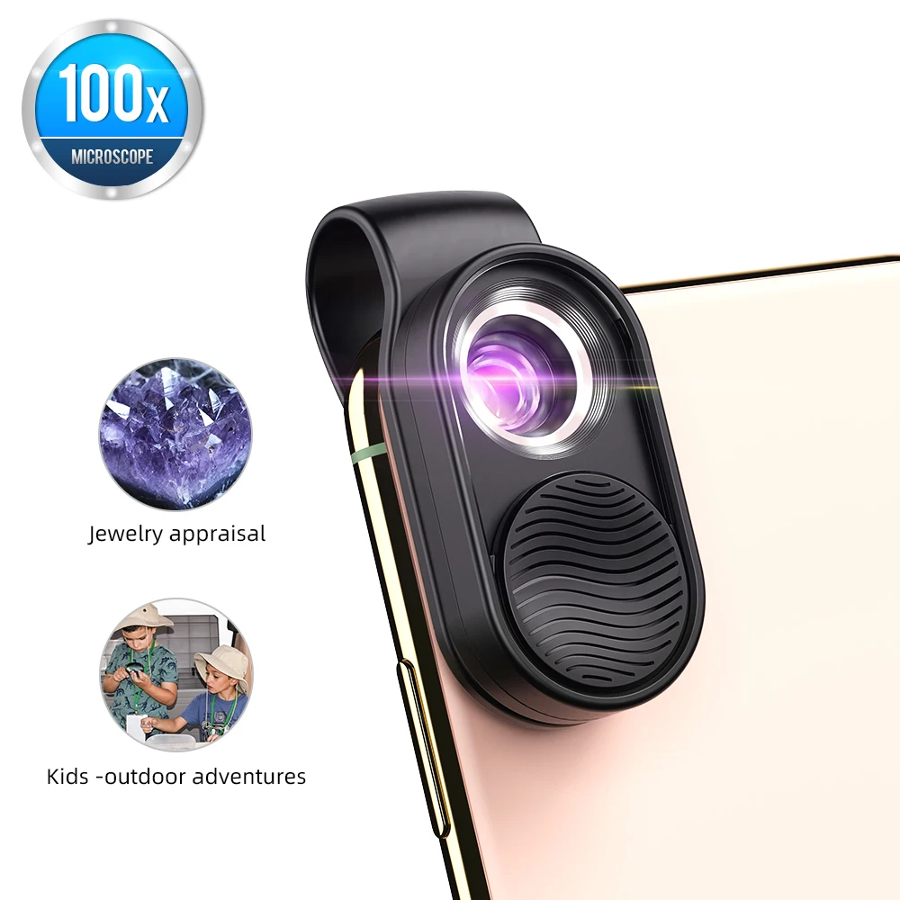 APEXEL 100X Mobile Phone Microscope Micro Lens LED Light Pocket Mini Magnifying Glass Microscopes With Universal Clip For phones
APEXEL 100X Mobile Phone Microscope Micro Lens LED Light Pocket Mini Magnifying Glass Microscopes With Universal Clip For phones