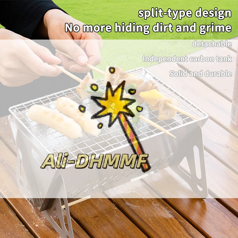 Portable Folding Stainless Steel BBQ Grill, Compact Camping Stove with Carry Bag for Outdoor Cooking
Portable Folding Stainless Steel BBQ Grill, Compact Camping Stove with Carry Bag for Outdoor Cooking