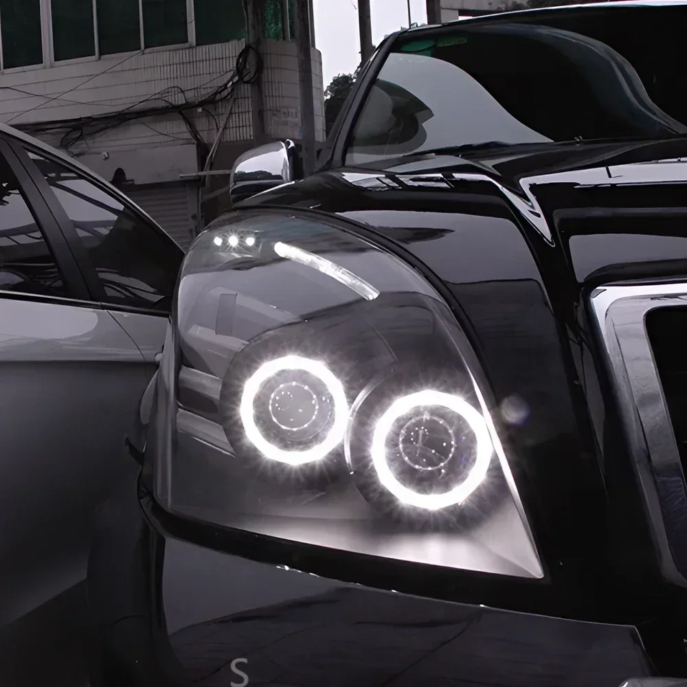 Для Toyota Prado 2004-2009 светодиодные передние фонари автомобиля с двумя линзами проектора в сборе, обновленный дизайн «ангельские глазки», аксессуары для автомобильных фар
Для Toyota Prado 2004-2009 светодиодные передние фонари автомобиля с двумя линзами проектора в сборе, обновленный дизайн «ангельские глазки», аксессуары для автомобильных фар