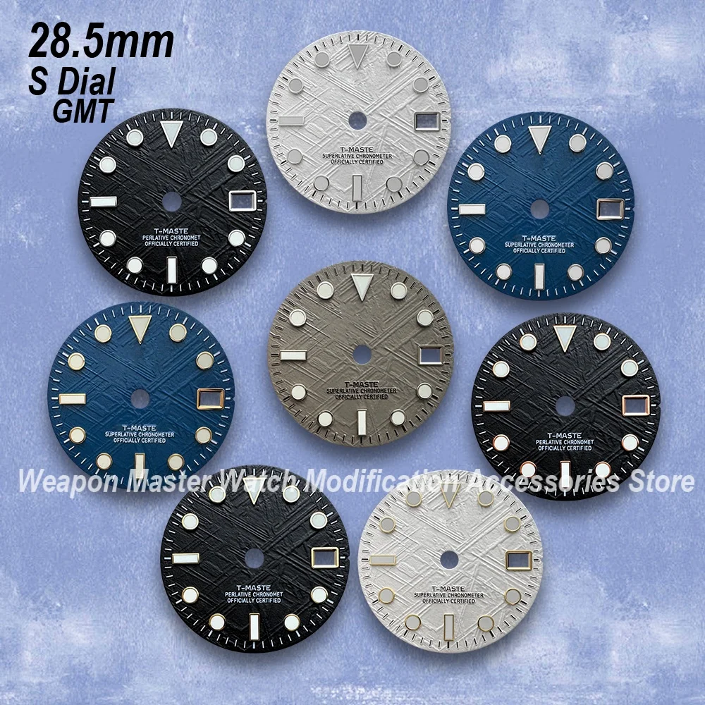 28.5mm S Logo New Arrivals GMT Meteorite Dial Fit NH34 Japanese Movement Green Luminous High-Quality Watch Modified Accessories
28.5mm S Logo New Arrivals GMT Meteorite Dial Fit NH34 Japanese Movement Green Luminous High-Quality Watch Modified Accessories