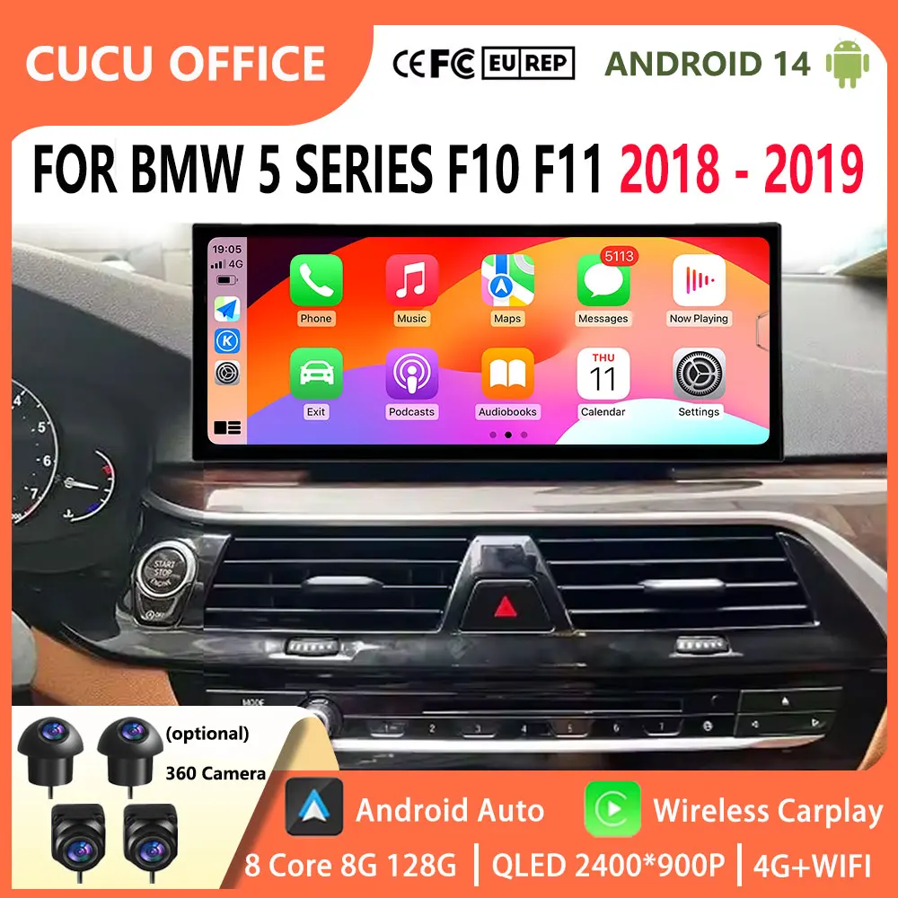 Navi GPS Stereo Car Video Multimedia Player for BMW 5 Series F10 F11 2018 - 2019 EVO System Android 14 Carplay Auto Accessories
Navi GPS Stereo Car Video Multimedia Player for BMW 5 Series F10 F11 2018 - 2019 EVO System Android 14 Carplay Auto Accessories