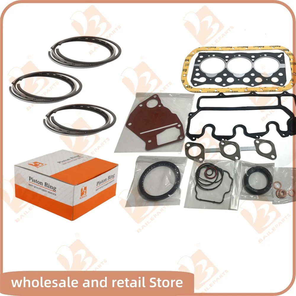 For Isuzu 3LD1 Full Gasket Kit Set Diesel Engine Cylinder Head Gasket 3 Cylinders Piston Ring 83*2+1.75+4 Overhaul Rebuild Kit
For Isuzu 3LD1 Full Gasket Kit Set Diesel Engine Cylinder Head Gasket 3 Cylinders Piston Ring 83*2+1.75+4 Overhaul Rebuild Kit