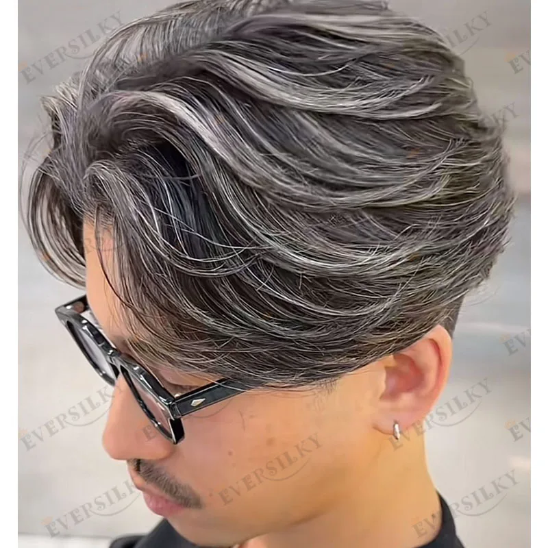 0.1mm Full Injection PU Base Men Toupee 1B65 1B40 1B50 Grey Old Man 100% Human Hair Man's Wigs Natural Hairline Hair System Unit
0.1mm Full Injection PU Base Men Toupee 1B65 1B40 1B50 Grey Old Man 100% Human Hair Man's Wigs Natural Hairline Hair System Unit