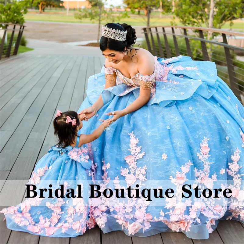 Luxury Blue Princess Ball Gown Quinceanera Dresses Off Shoulder Flowers Appliques Tassels Crystals Beads Sweet 16 Dress Vestidos
Luxury Blue Princess Ball Gown Quinceanera Dresses Off Shoulder Flowers Appliques Tassels Crystals Beads Sweet 16 Dress Vestidos
