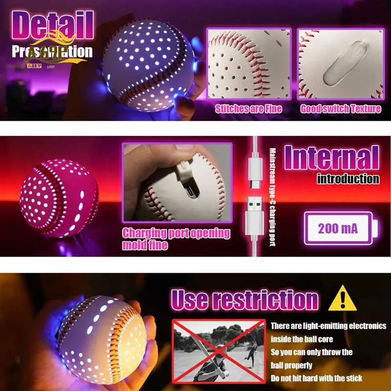 A69P-Light Up Baseball,9 Inch Glow In The Dark Baseball,Night Throwing Practice Baseball For Family Sports Entertainment
A69P-Light Up Baseball,9 Inch Glow In The Dark Baseball,Night Throwing Practice Baseball For Family Sports Entertainment