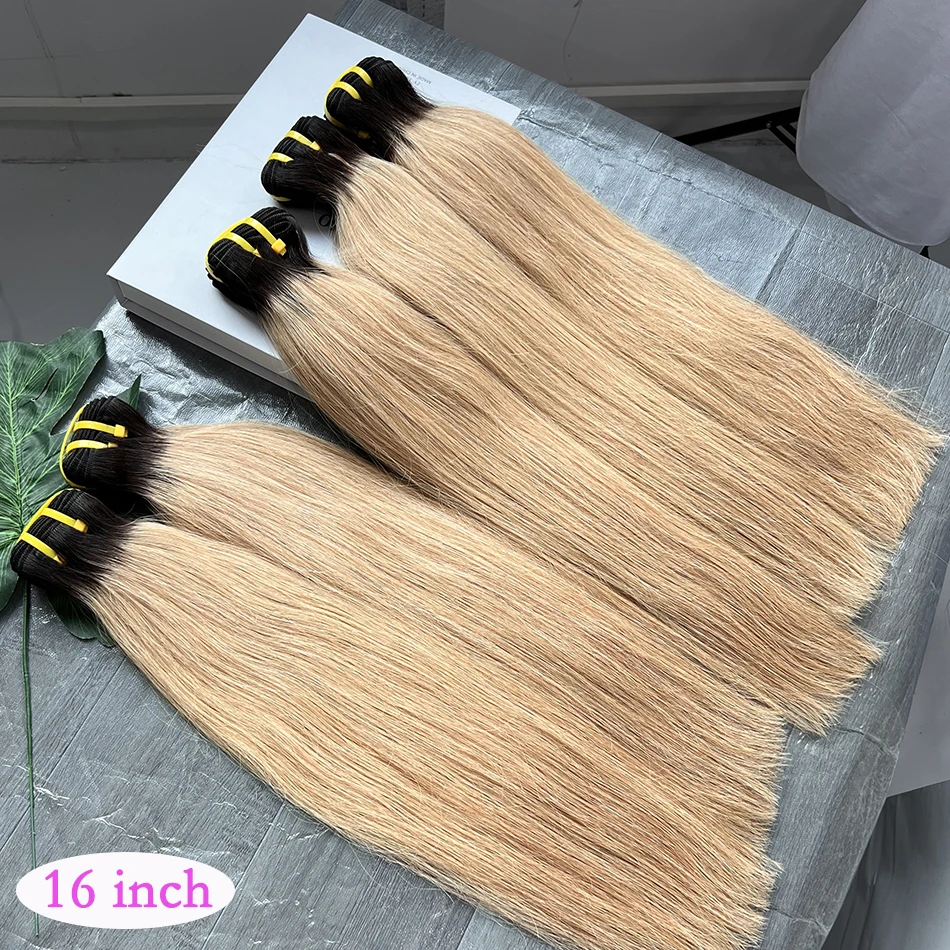 T1B/27 Ombre Colored Straight Human Hair Bundles 16-24 Inch 10A 100% Virgin Human Hair Extensions Weave 100 grams For Women
T1B/27 Ombre Colored Straight Human Hair Bundles 16-24 Inch 10A 100% Virgin Human Hair Extensions Weave 100 grams For Women