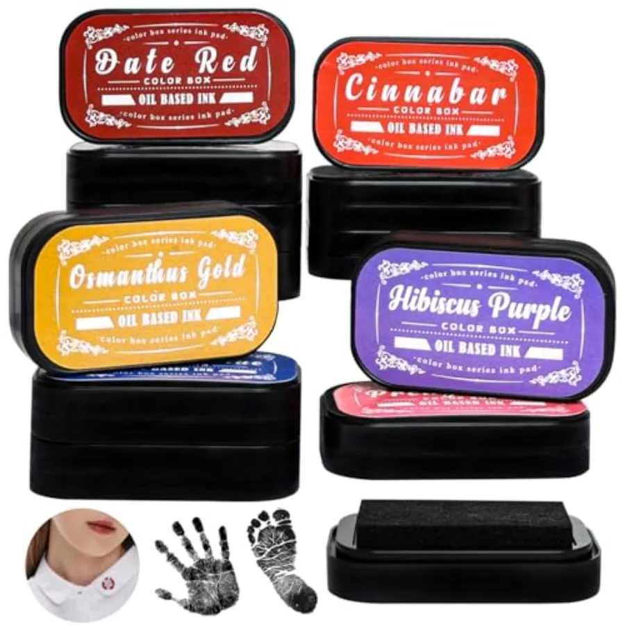 Large Oil Ink Pads for Washable Craft Ink Stamp Pads, 12 Color DIY Clear Embossing Ink Pad for Clothes, Baby Footprint Handprin
Large Oil Ink Pads for Washable Craft Ink Stamp Pads, 12 Color DIY Clear Embossing Ink Pad for Clothes, Baby Footprint Handprin
