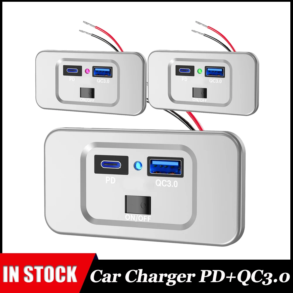 RV Car USB Charger Outlet DualQC3.0 Output Ports Power Sockets For VW T5/6 Camp&er Van RV Caravan Motorhome Accessories
RV Car USB Charger Outlet DualQC3.0 Output Ports Power Sockets For VW T5/6 Camp&er Van RV Caravan Motorhome Accessories