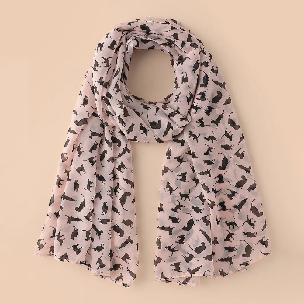 Trendy Women Girls Chiffon Scarf Graffiti Luxury Brand Design Cartoon Cat Printed Scarf Gift Kitten Shawl Scarf
Trendy Women Girls Chiffon Scarf Graffiti Luxury Brand Design Cartoon Cat Printed Scarf Gift Kitten Shawl Scarf