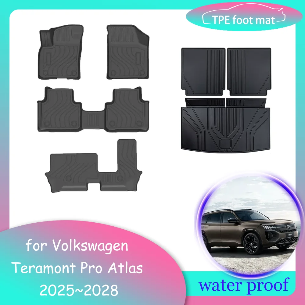 Car Floor Mat for Volkswagen VW Teramont Pro Atlas 2025~2028 2026 TPE Foot Interior Trunk liner Seat back Pad Carpet Accessories
Car Floor Mat for Volkswagen VW Teramont Pro Atlas 2025~2028 2026 TPE Foot Interior Trunk liner Seat back Pad Carpet Accessories