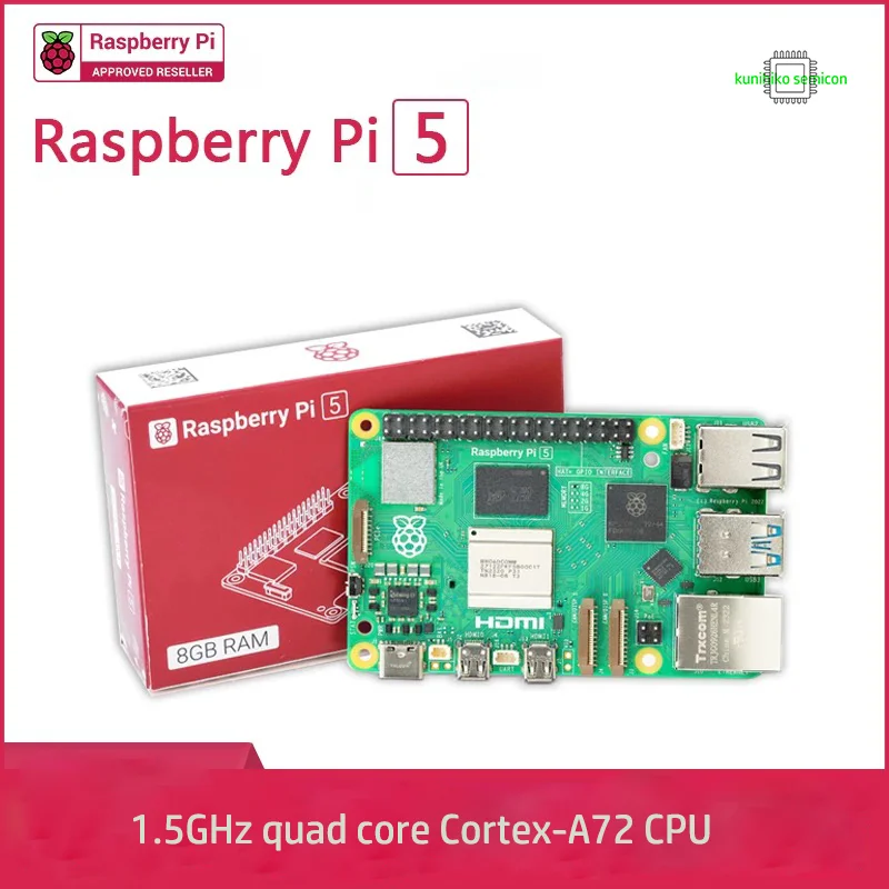 Raspberry Pi 5B, RPi 5 Model B, Pi 5B 8 ГБ, одноплатный компьютер, четырехъядерный процессор Cortex-A76, чип BCM2712, дуга 2,4 ГГц, 4K HDMI
Raspberry Pi 5B, RPi 5 Model B, Pi 5B 8 ГБ, одноплатный компьютер, четырехъядерный процессор Cortex-A76, чип BCM2712, дуга 2,4 ГГц, 4K HDMI