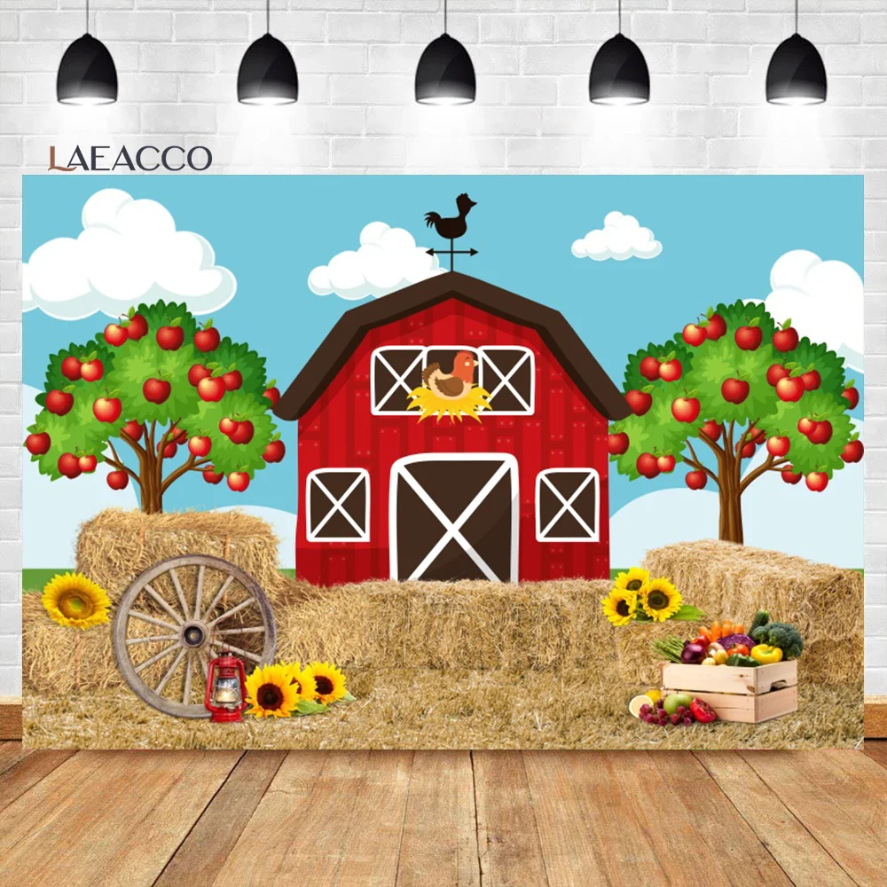 Laeacco Cartoon Farm Birthday Party Photography Backdrop Red Barn Farm Animals Straw Baby Shower Portrait Customized Background
Laeacco Cartoon Farm Birthday Party Photography Backdrop Red Barn Farm Animals Straw Baby Shower Portrait Customized Background