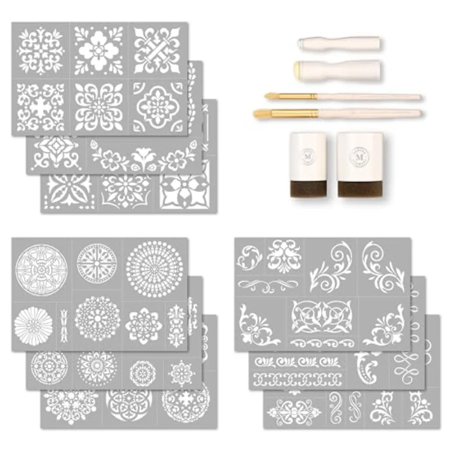 15 Pc Stencil Kit, Classic Tile
15 Pc Stencil Kit, Classic Tile