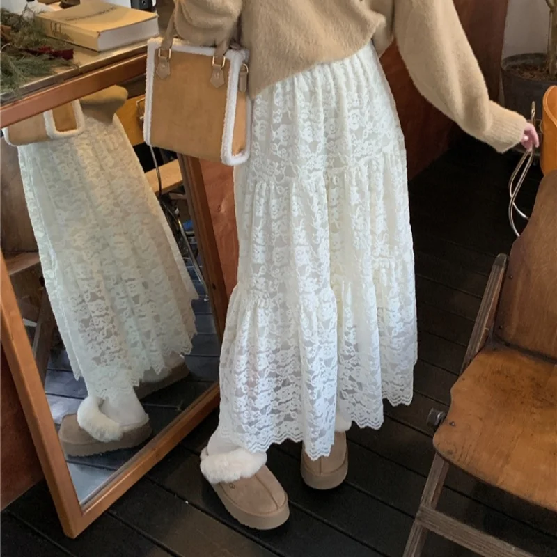 Chic Korean Sle Women's Lace A-Line Skirt Flattering Fit plus Size Conceals Hip Slimming High Waist Fce Lined Ci ...
Chic Korean Sle Women's Lace A-Line Skirt Flattering Fit plus Size Conceals Hip Slimming High Waist Fce Lined Ci ...