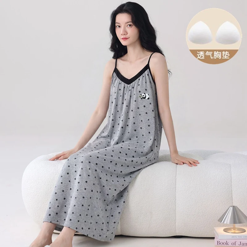 2026 Summer Sexy Lingerie Spaghetti Strap 100% Cotton Print Nightgowns for Women Sleepwear Night Dress Nightdress Home Nighty
2026 Summer Sexy Lingerie Spaghetti Strap 100% Cotton Print Nightgowns for Women Sleepwear Night Dress Nightdress Home Nighty