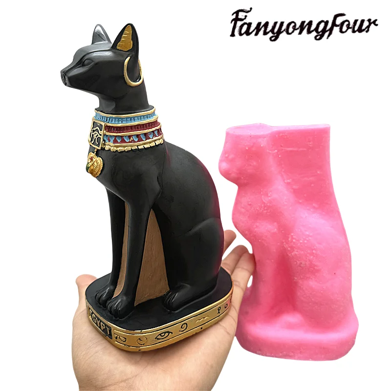 Fan Yong four Ancient Egyptian God Cat Silicone Mold Making Concrete Plaster Resin Crafts Ornaments
Fan Yong four Ancient Egyptian God Cat Silicone Mold Making Concrete Plaster Resin Crafts Ornaments