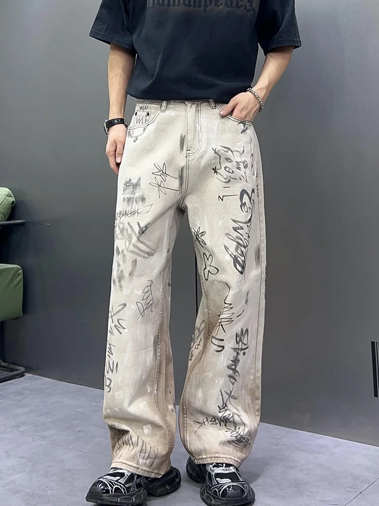 Original Print Men's Jeans American High Street Loose Straight Leg Trendy Spring Autumn Cotton Casual Wear Resistant
Original Print Men's Jeans American High Street Loose Straight Leg Trendy Spring Autumn Cotton Casual Wear Resistant