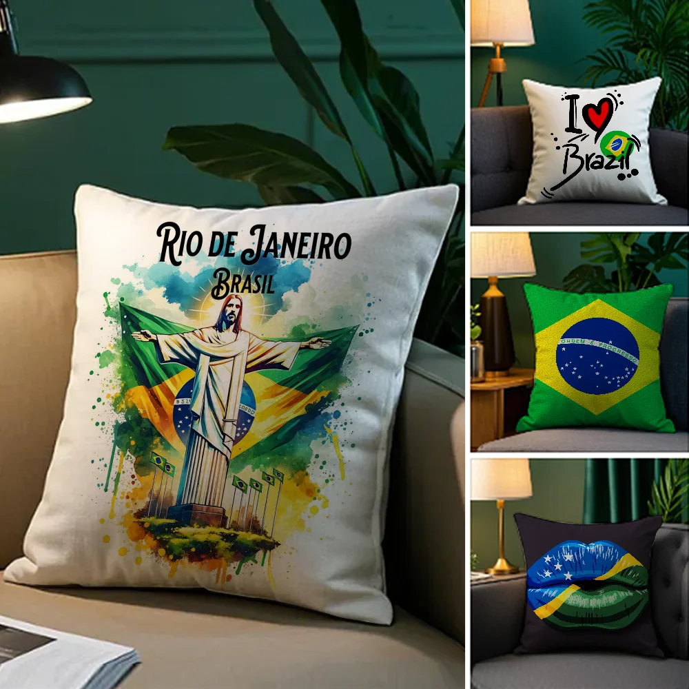 Brazil Flag Pillow Case Plush Fabric Soft Double Sided Print Sofa Cushion Cover Throw Pillow Covers
Brazil Flag Pillow Case Plush Fabric Soft Double Sided Print Sofa Cushion Cover Throw Pillow Covers