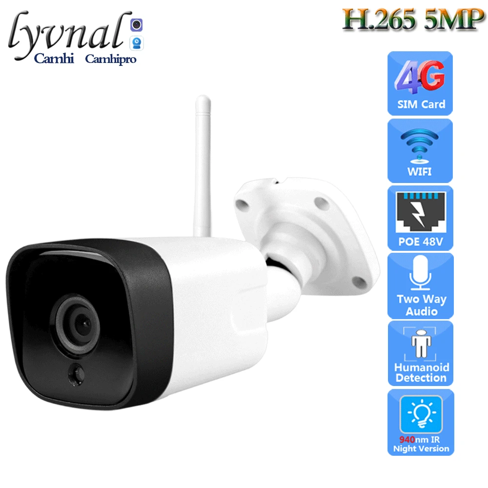 IP-камера видеонаблюдения H.265 3G, 5 Мп, Wi-Fi, 4G, SIM-карта, двусторонняя аудиосвязь, POE, 940 нм, невидимый ИК-светодиод, обнаружение человека, разъем для SD-карты
IP-камера видеонаблюдения H.265 3G, 5 Мп, Wi-Fi, 4G, SIM-карта, двусторонняя аудиосвязь, POE, 940 нм, невидимый ИК-светодиод, обнаружение человека, разъем для SD-карты