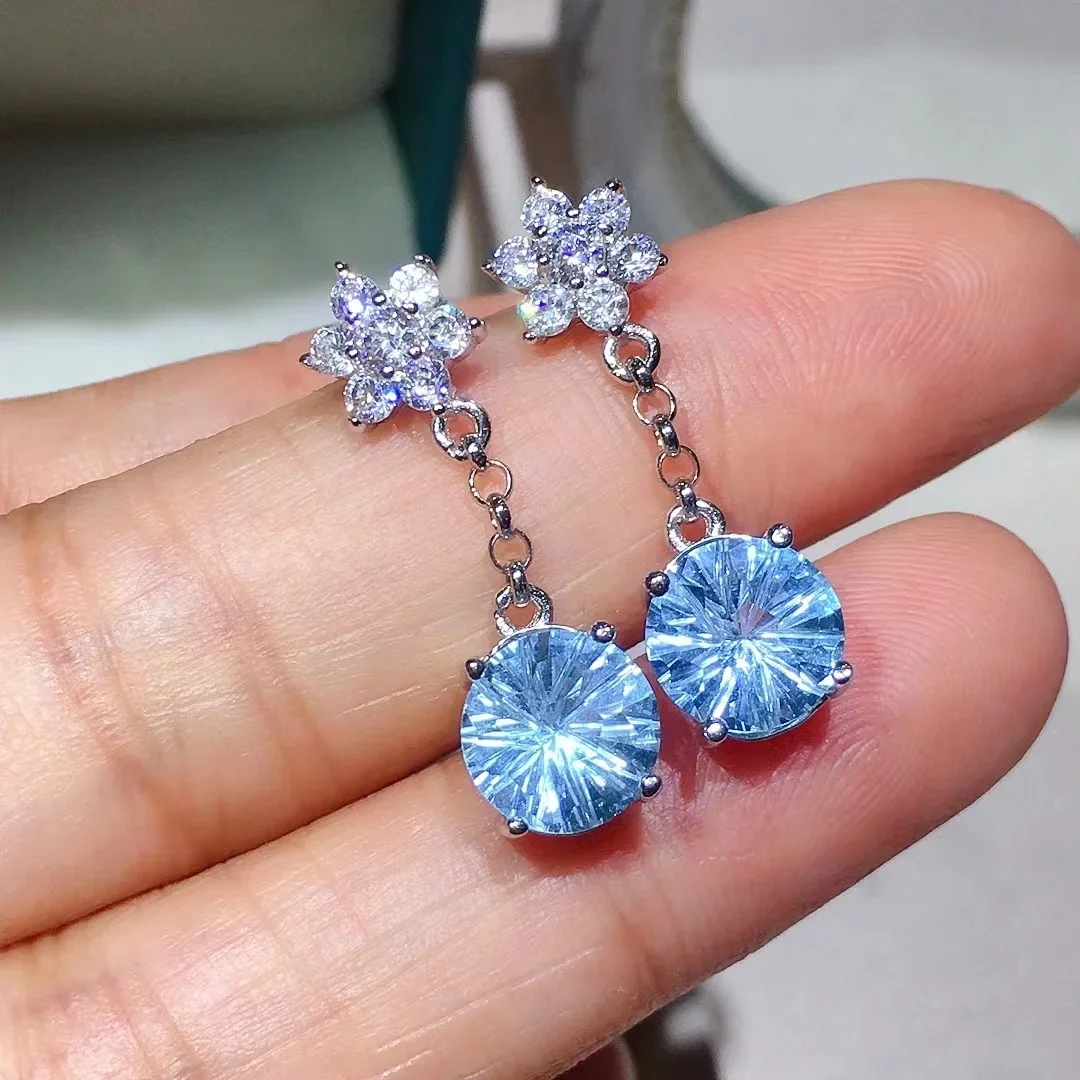 Total 4ct Luxury Topaz Drop Earrings for Wedding 8mm VVS Grade Natural Topaz Earrings 925 Silver Jewelry
Total 4ct Luxury Topaz Drop Earrings for Wedding 8mm VVS Grade Natural Topaz Earrings 925 Silver Jewelry