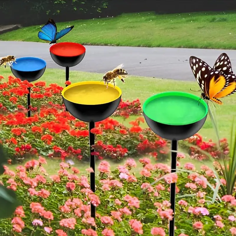 Bee Feeder Stakes 4 Pack Bee Drinking Station Rustproof Metal Stake Feeder Watering Decoration Bath Bowl Pollinator Feeding Tool
Bee Feeder Stakes 4 Pack Bee Drinking Station Rustproof Metal Stake Feeder Watering Decoration Bath Bowl Pollinator Feeding Tool