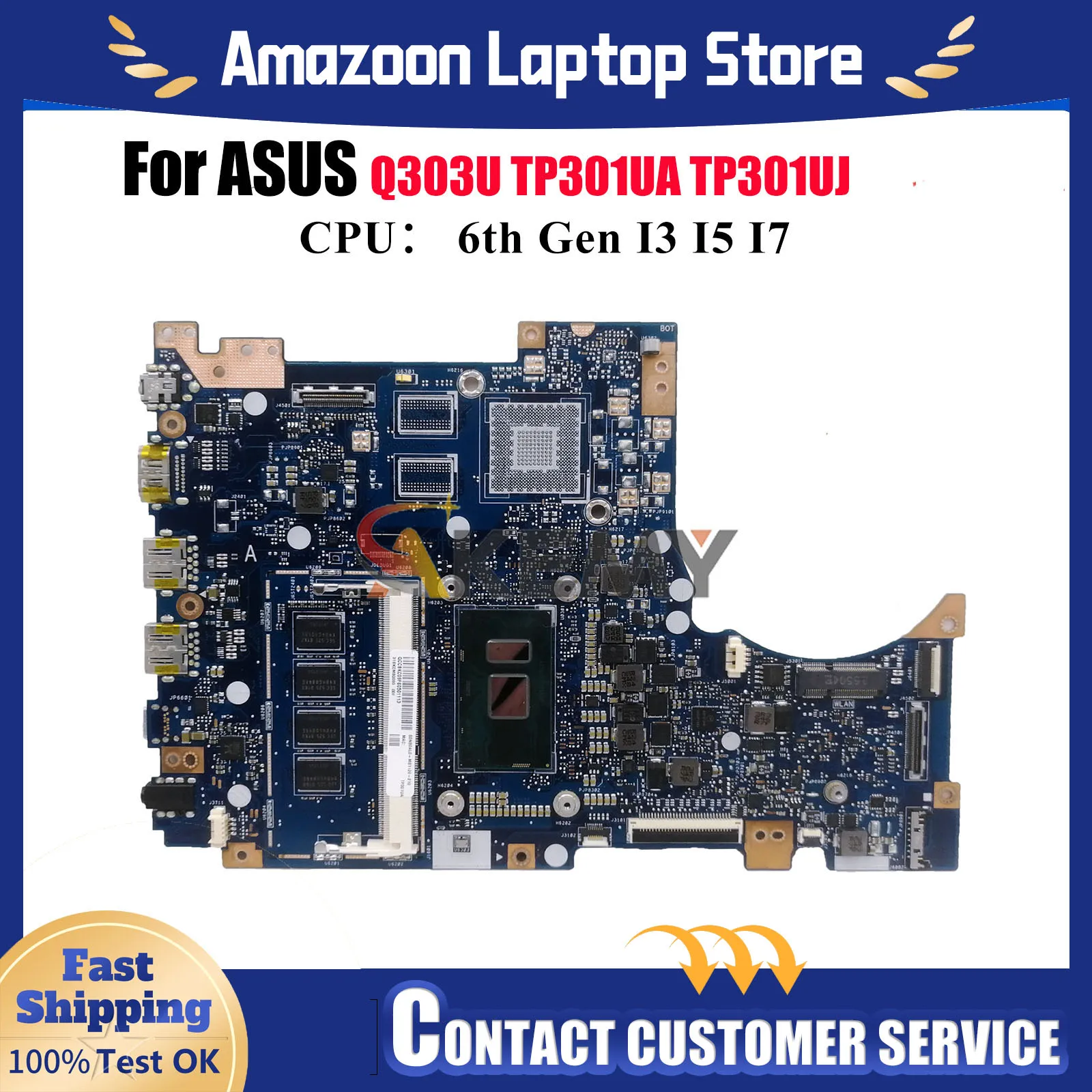 TP301UA Laptop Motherboard For ASUS VivoBook Flip TP301UA TP301UJ TP301U Q303U Mainboard W/ I3 I5 I7 CPU 100% tests OK fast ship
TP301UA Laptop Motherboard For ASUS VivoBook Flip TP301UA TP301UJ TP301U Q303U Mainboard W/ I3 I5 I7 CPU 100% tests OK fast ship