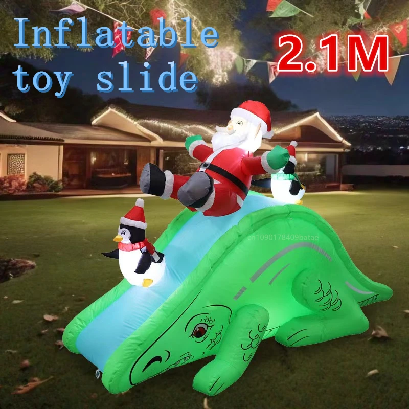 2.1M Christmas Inflatable Penguin Santa Riding Dinosaur, Built in LED, Christmas Luminous Toy Outdoor Courtyard Decoration
2.1M Christmas Inflatable Penguin Santa Riding Dinosaur, Built in LED, Christmas Luminous Toy Outdoor Courtyard Decoration