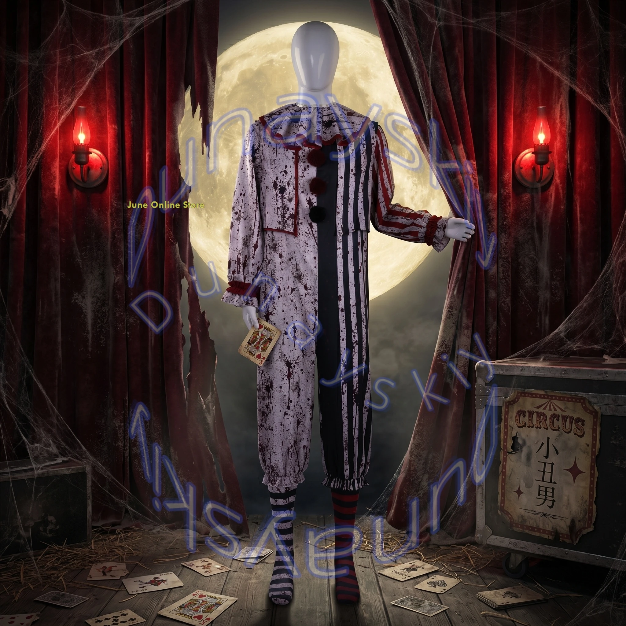 Halloween Costumes Dark Clown Cosplay Outfit Costume Halloween Party Couple Bloodthemed Set Cosplay Stage Performance Costume
Halloween Costumes Dark Clown Cosplay Outfit Costume Halloween Party Couple Bloodthemed Set Cosplay Stage Performance Costume