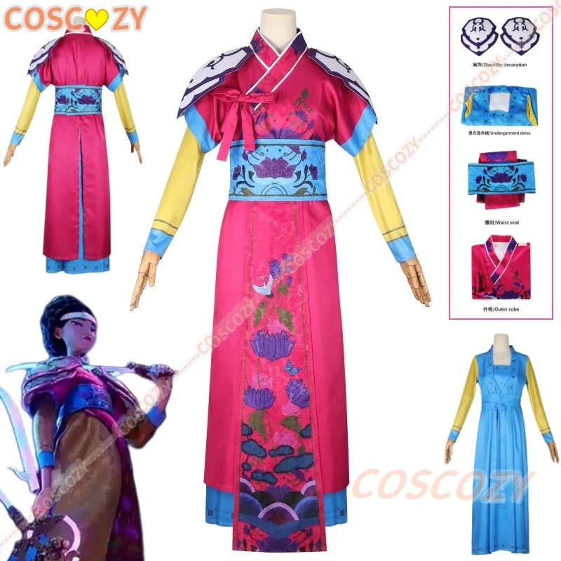 KPop Demon Hunters Mudang Cosplay Costume Korean Shamans dress Uniform Robe The Original Hunters Celine Halloween Party Suit
KPop Demon Hunters Mudang Cosplay Costume Korean Shamans dress Uniform Robe The Original Hunters Celine Halloween Party Suit