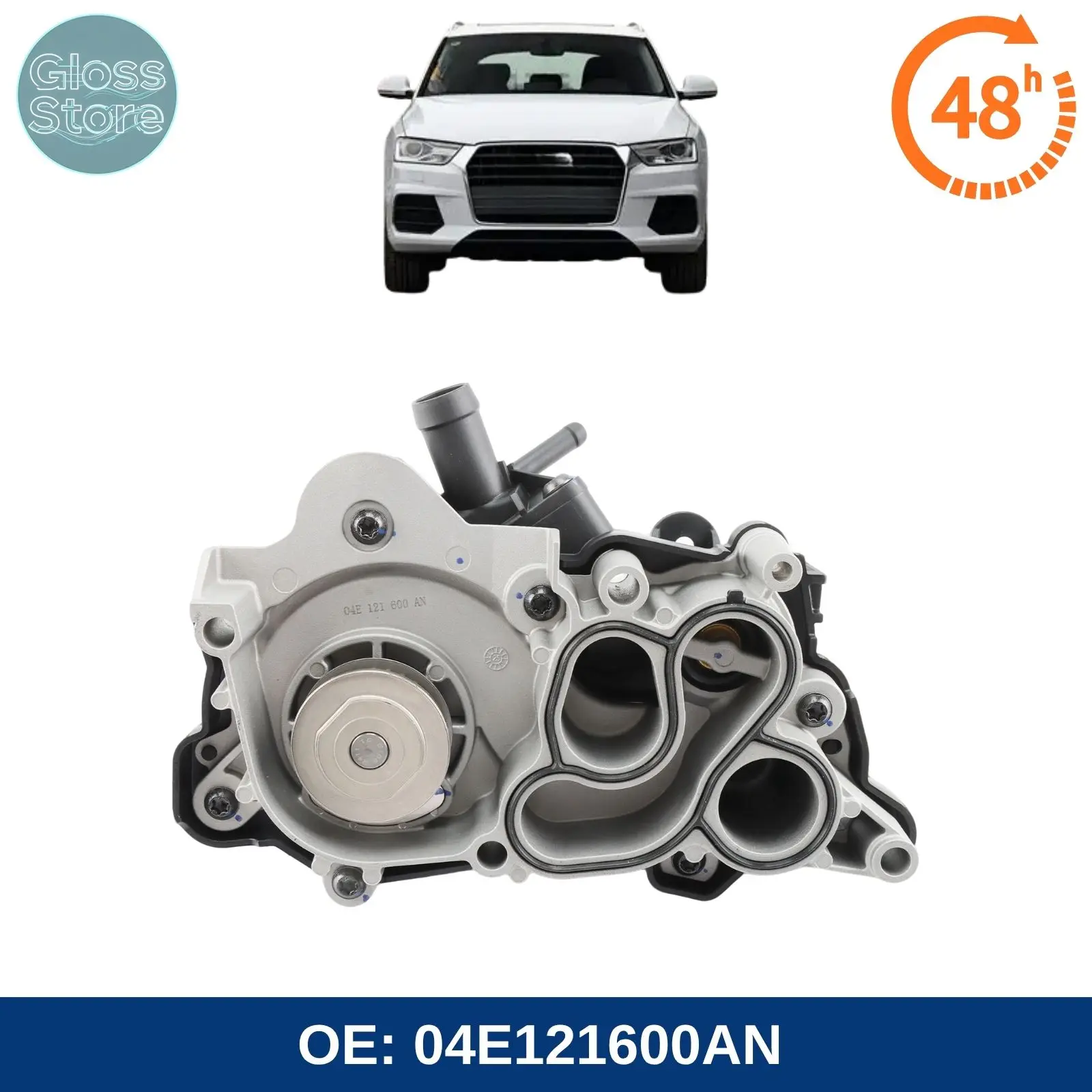 04E121600AN Engine Cooling Water Pump Head For Audi Q3 1.4L 2017 For Seat Leon 1.4L 2013-2019 For Volkswagen Virtus 1.6L 2020
04E121600AN Engine Cooling Water Pump Head For Audi Q3 1.4L 2017 For Seat Leon 1.4L 2013-2019 For Volkswagen Virtus 1.6L 2020
