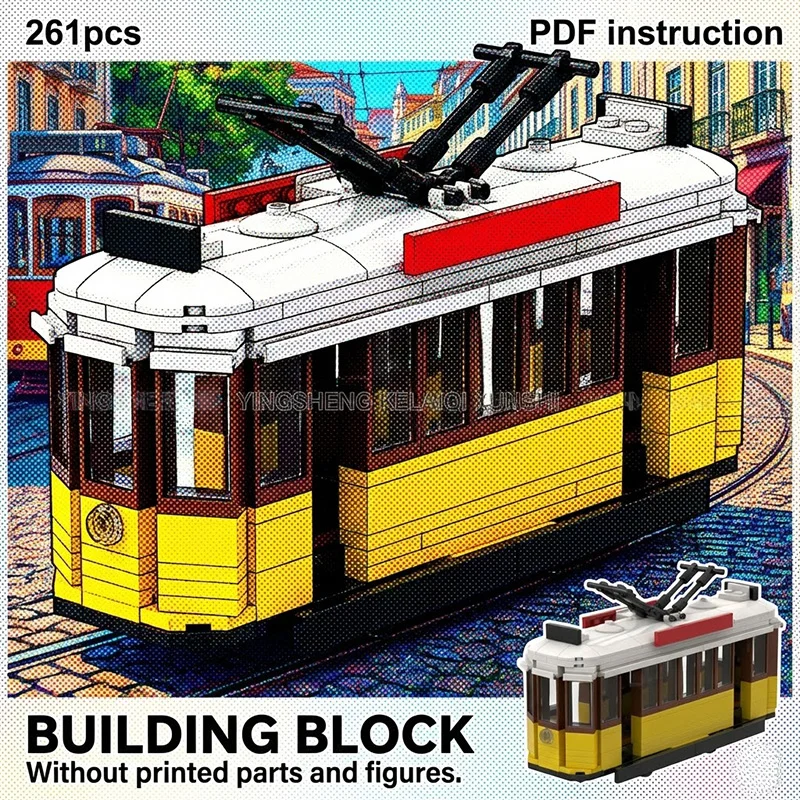 Модель-конструктор MOC: Винтажный желтый городской трамвай/электротрамвай/железнодорожный поезд
Модель-конструктор MOC: Винтажный желтый городской трамвай/электротрамвай/железнодорожный поезд