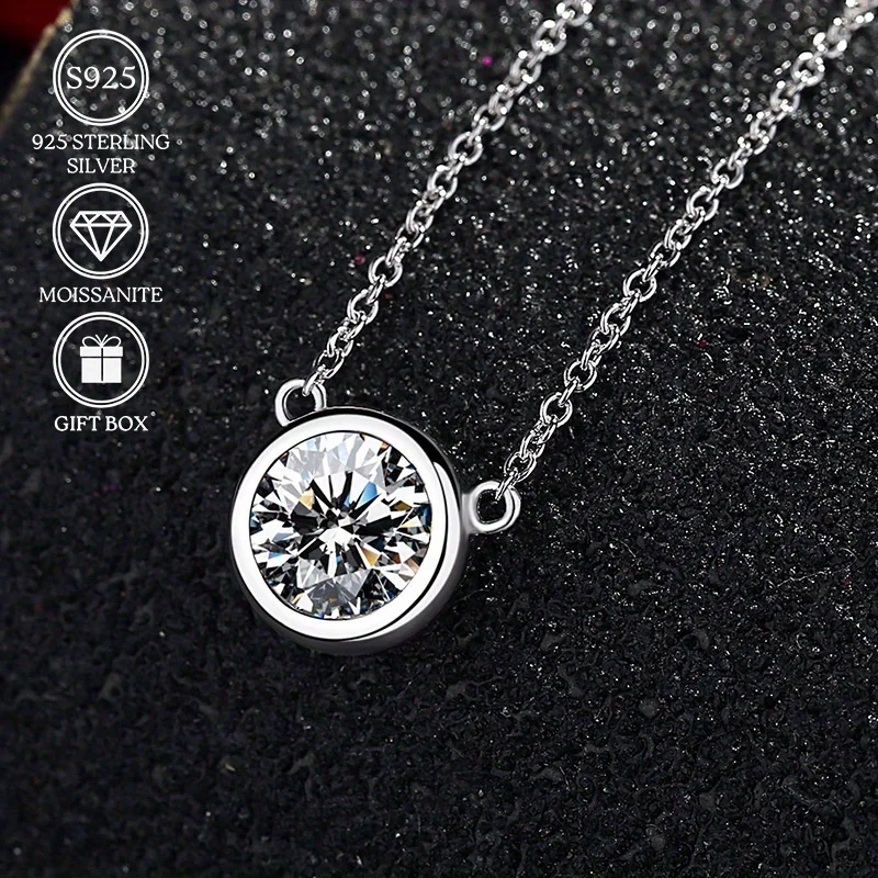 1pc 0.5/1Carat 925 Sterling Silver Moissanite Bubble Necklace: A Commemorative Jewelry Gift for Engagement, Men's and Women's.
1pc 0.5/1Carat 925 Sterling Silver Moissanite Bubble Necklace: A Commemorative Jewelry Gift for Engagement, Men's and Women's.