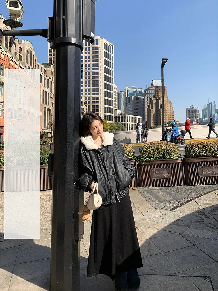 Bla Protein Leather down Jaet Women's ort Lamb Fur White Du down ort Coat 5 Winter Collection Korean Sle Thiened
Bla Protein Leather down Jaet Women's ort Lamb Fur White Du down ort Coat 5 Winter Collection Korean Sle Thiened