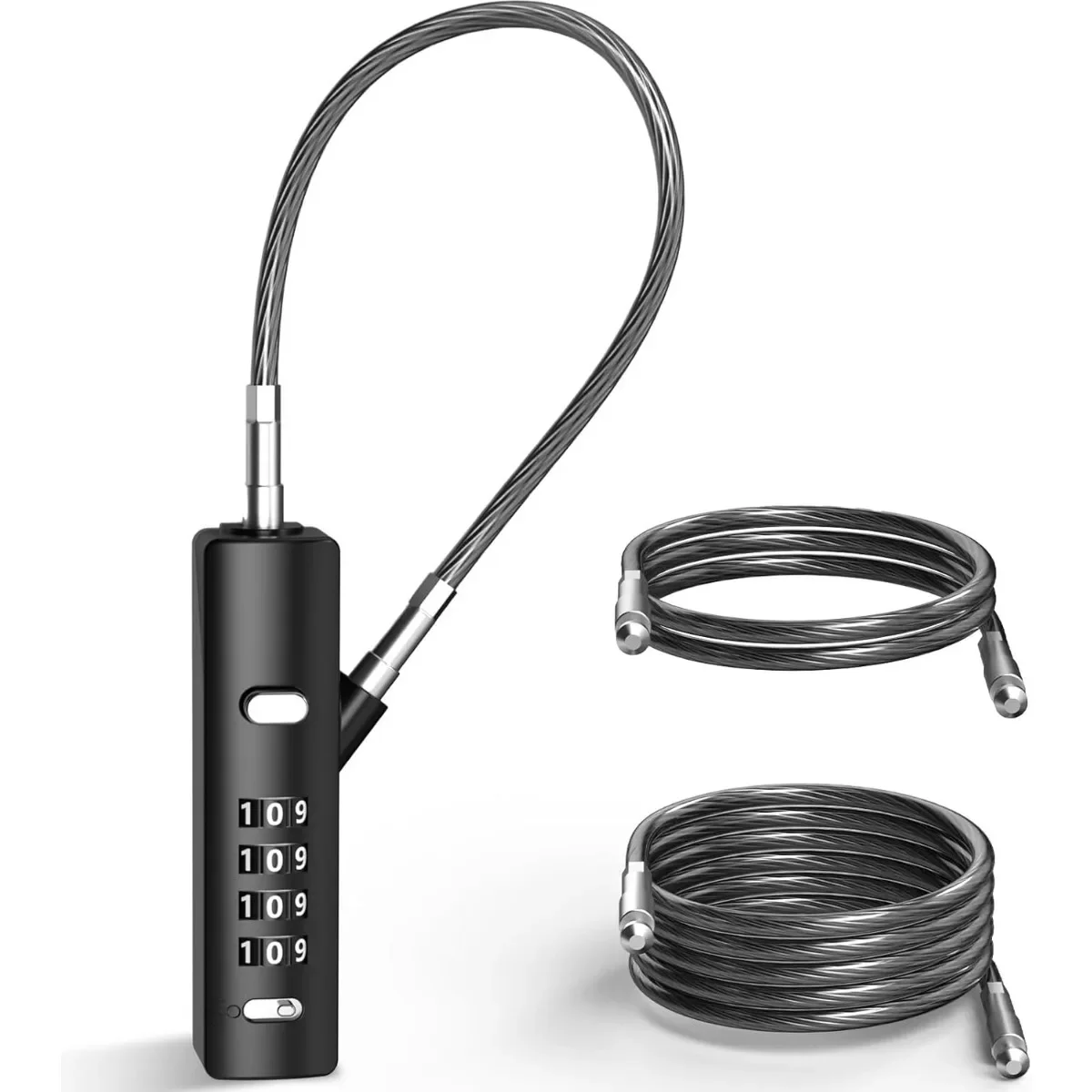 Набор из 3 шт., 4-значный кодовый тросовый замок из цинкового сплава и закаленной стали, многоцелевой для велосипедных шкафов, шкафов, заборов, замок для велосипеда
Набор из 3 шт., 4-значный кодовый тросовый замок из цинкового сплава и закаленной стали, многоцелевой для велосипедных шкафов, шкафов, заборов, замок для велосипеда