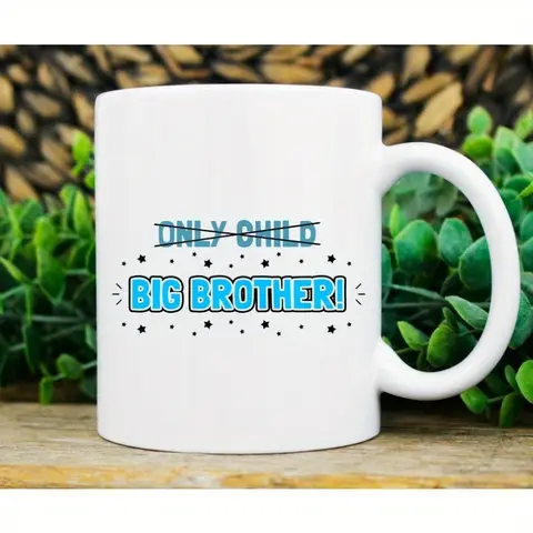 Funny Big Brother Announcement Mug – "Only Youngsters Big Brother" Coffee Cup, Microwave Safe, Perfect Gift for New Big Brothers