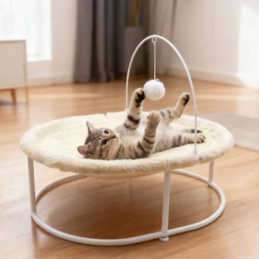 Elevated Cat Hammock Bed - 66LBS Weight Capacity Cat Bed for Large Indoor Cats and Small Dogs, All-Season Plush and Breathable
Elevated Cat Hammock Bed - 66LBS Weight Capacity Cat Bed for Large Indoor Cats and Small Dogs, All-Season Plush and Breathable