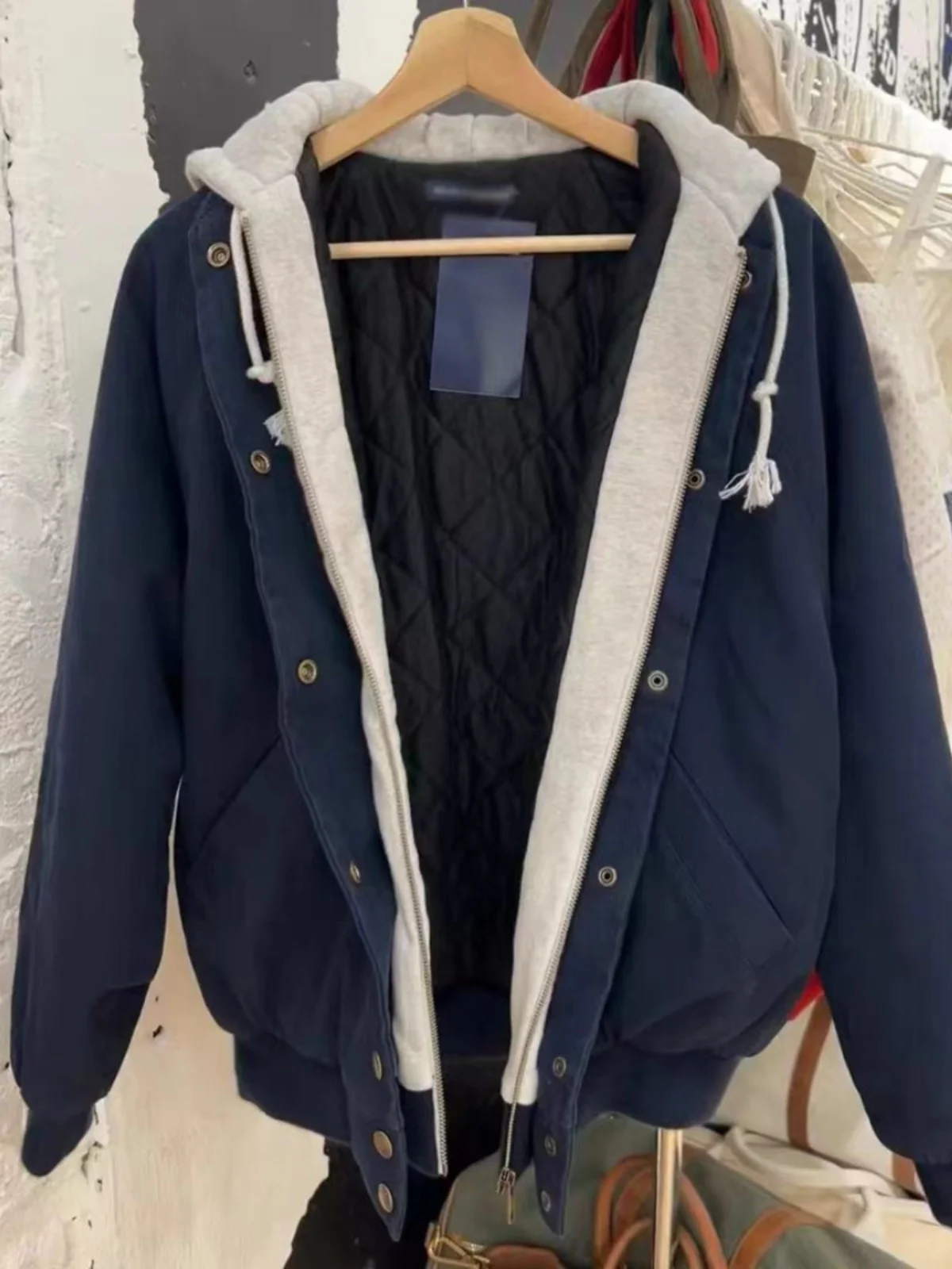 Brandy BM American Workwear Hooded Cotton Jaet Loose Warm Versatile Workwear Pure Cotton Commute Sle Thiened Long Sve
Brandy BM American Workwear Hooded Cotton Jaet Loose Warm Versatile Workwear Pure Cotton Commute Sle Thiened Long Sve