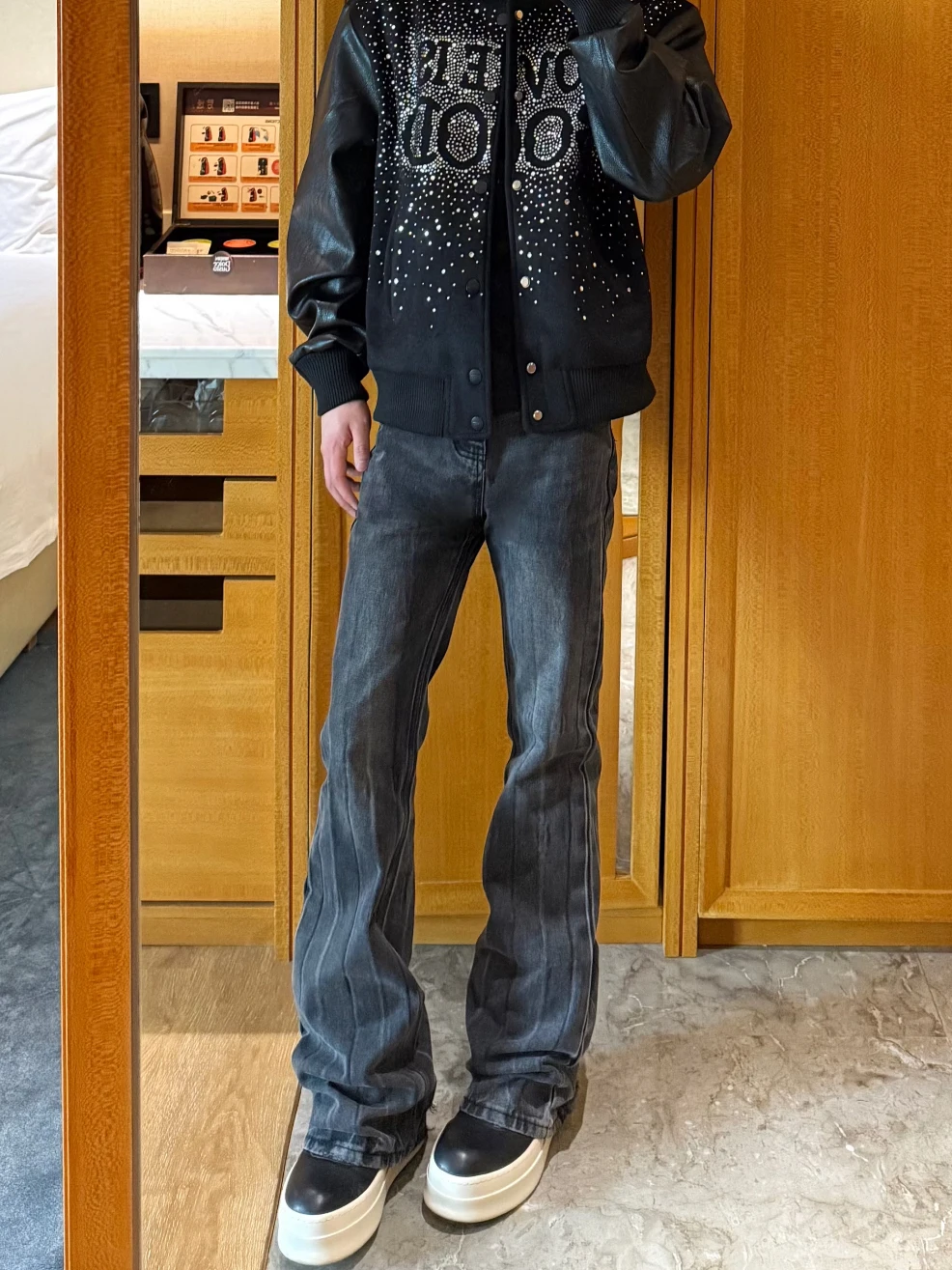 Cleanfit American High Street Waed Slim Fit Bla Jeans Men's Distred Micro Flared Versatile Straight Leg Denim Pants
Cleanfit American High Street Waed Slim Fit Bla Jeans Men's Distred Micro Flared Versatile Straight Leg Denim Pants