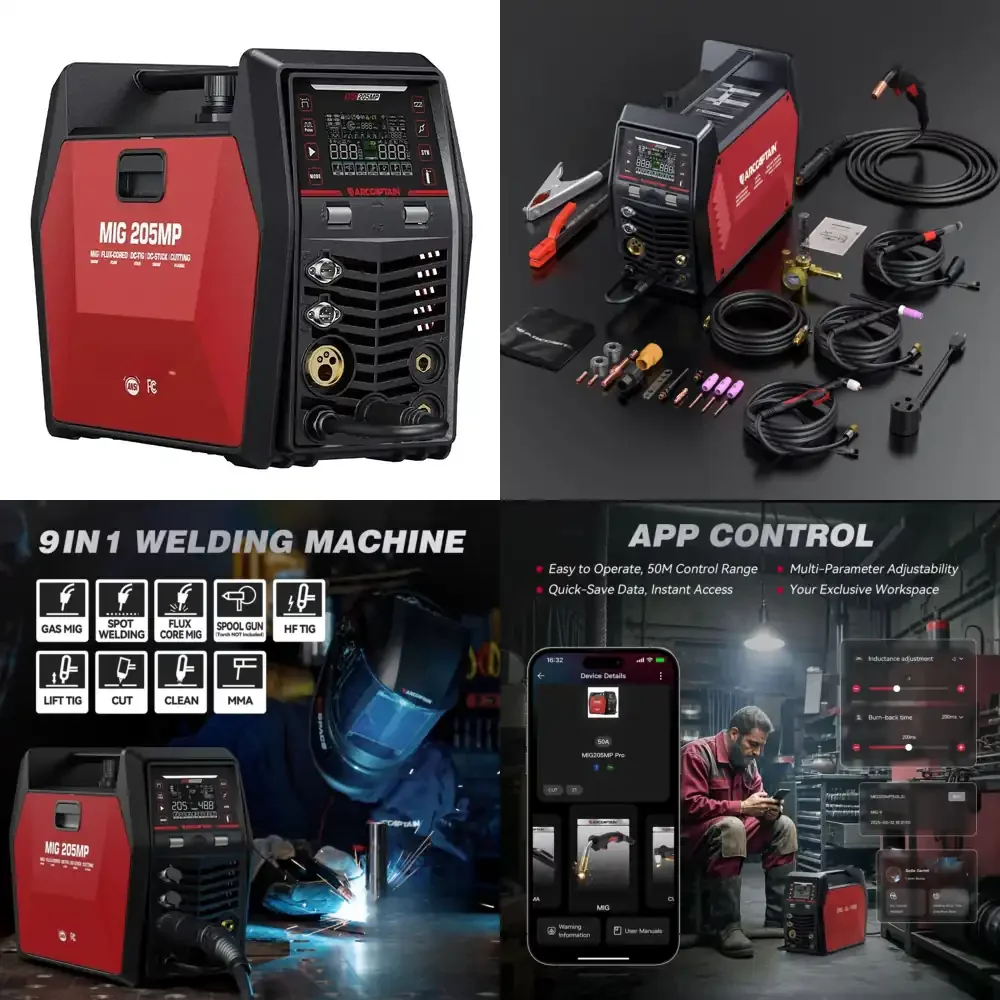 for IControl MIG205MP Multiprocess Welder for Portable MIG Welding Machine with Spool LED Display APP Control Welder
for IControl MIG205MP Multiprocess Welder for Portable MIG Welding Machine with Spool LED Display APP Control Welder