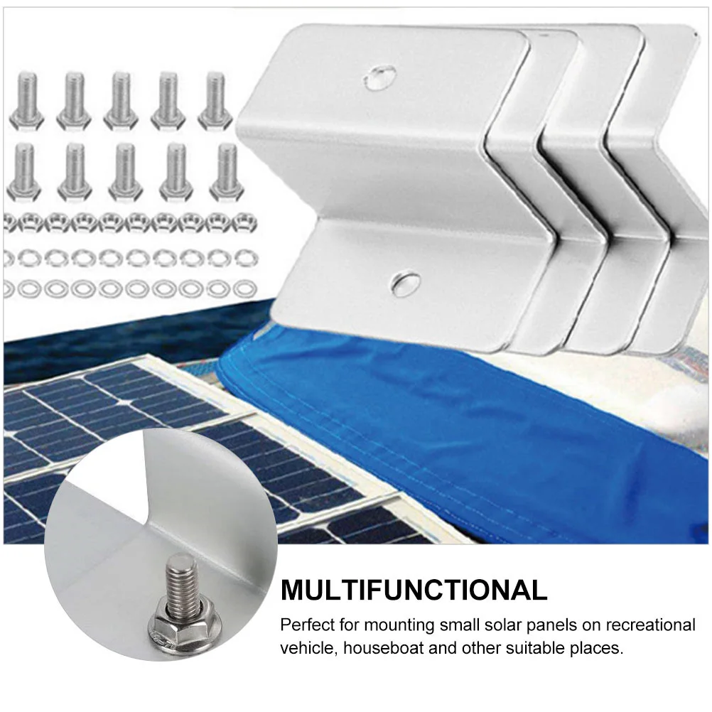 8pcs Solar Panel Mounting Z Brackets Aluminum Alloy Support For Rv Boat Metal Roof Adjustable Mounting Kit Durable Easy Install
8pcs Solar Panel Mounting Z Brackets Aluminum Alloy Support For Rv Boat Metal Roof Adjustable Mounting Kit Durable Easy Install