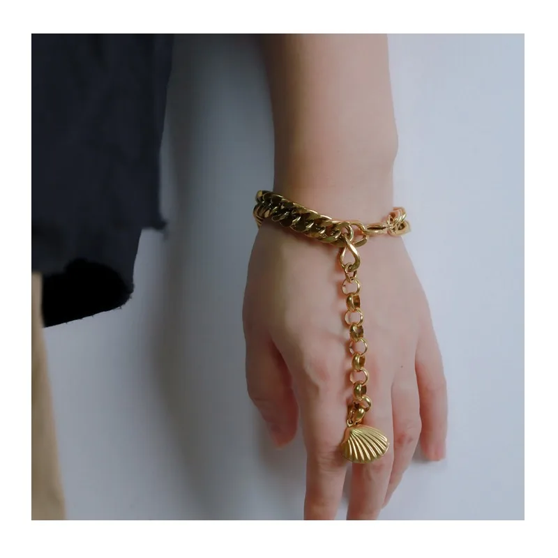 Accessories Fashion Simple Coarse Chain Pearl Shell Bracelet Women's Premium Cold Wind Stainless Steel Jewelry
Accessories Fashion Simple Coarse Chain Pearl Shell Bracelet Women's Premium Cold Wind Stainless Steel Jewelry